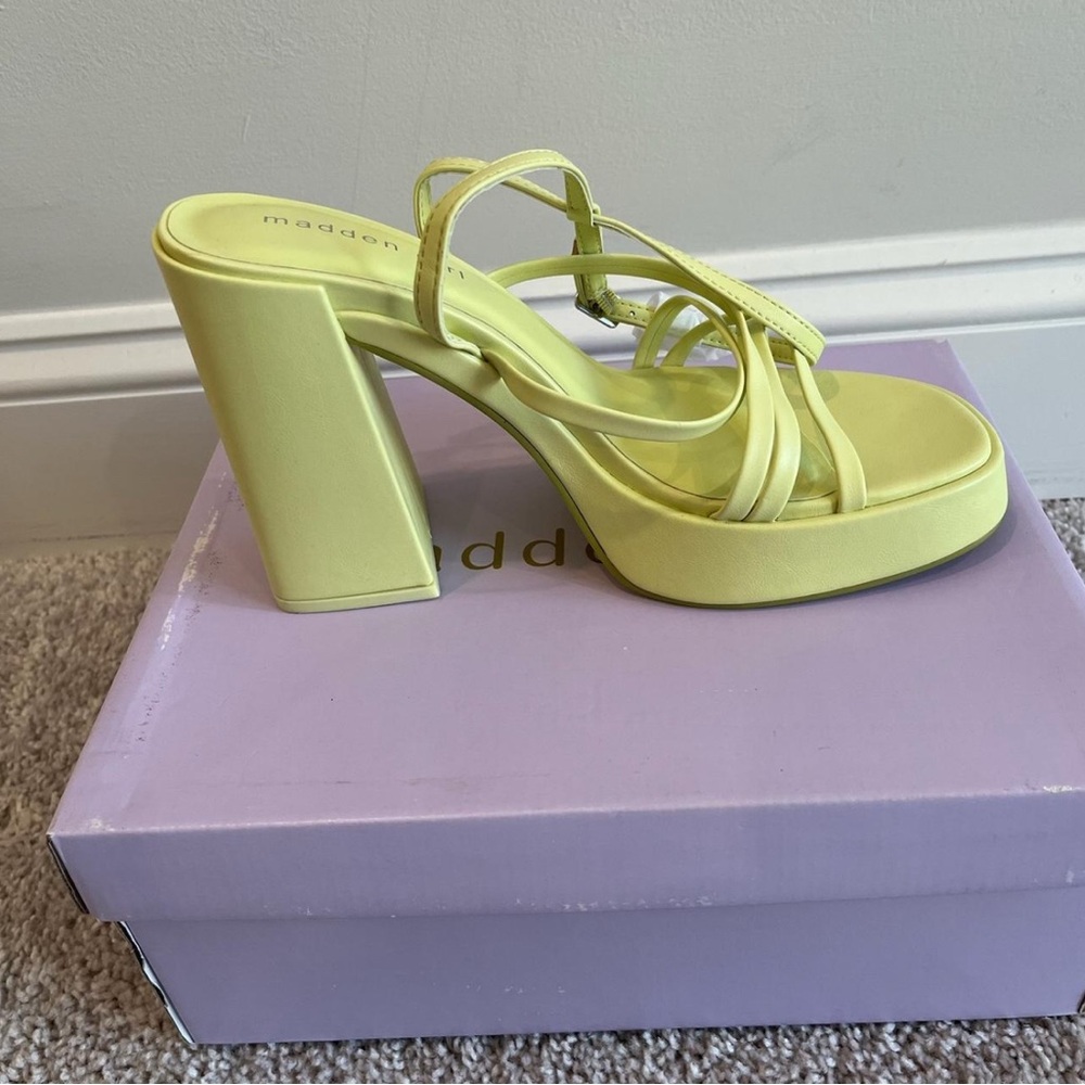 Madden Girl Yellow Platform Heels